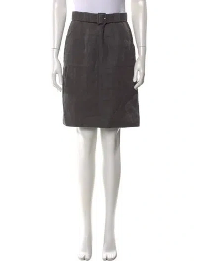Pre-owned Proenza Schouler Linen Knee-length Skirt In Gray
