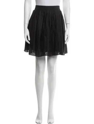 Pre-owned Proenza Schouler Linen Mini Skirt In Black