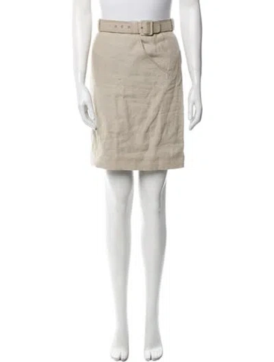 Pre-owned Proenza Schouler Linen Mini Skirt In Neutral