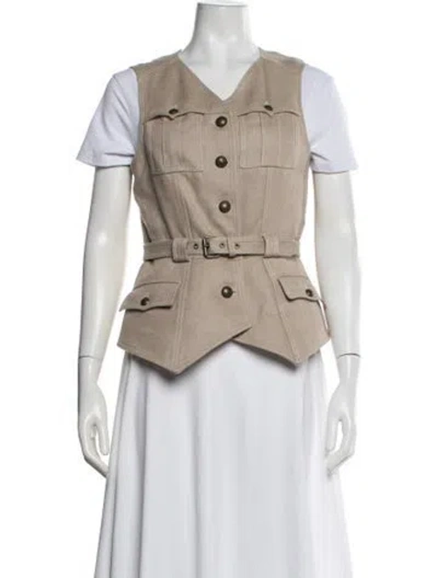 Pre-owned Proenza Schouler Linen Vest In Neutrals
