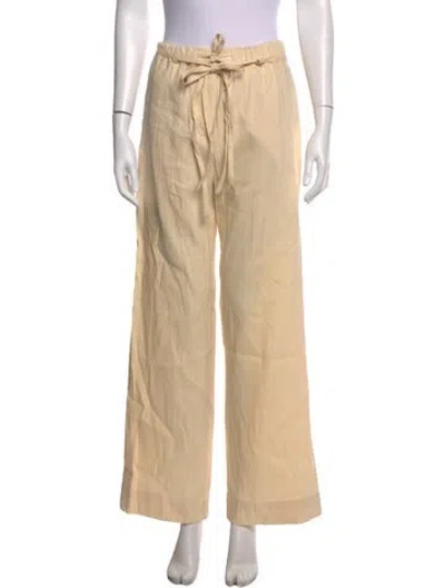 Pre-owned Proenza Schouler Linen Wide Leg Pants In Neutrals