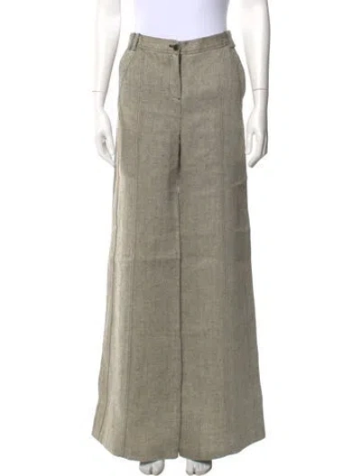 Pre-owned Proenza Schouler Linen Wide Leg Pants W/ Tags In Gray