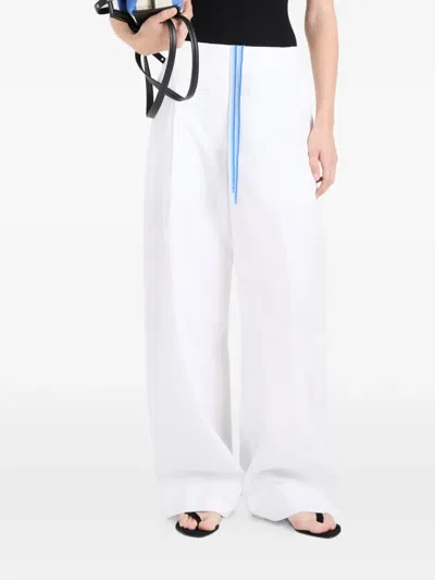 Proenza Schouler Lissia Pleated Trousers In White