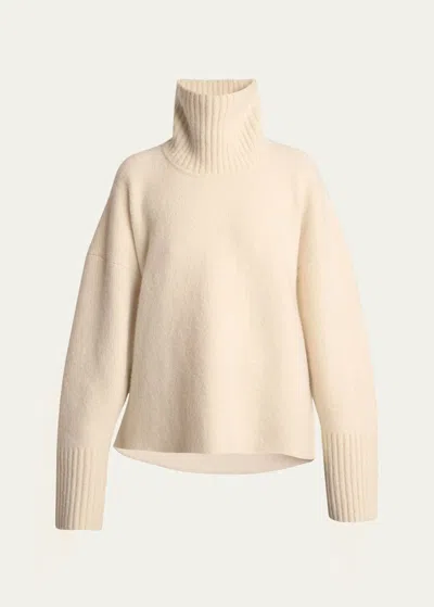 Proenza Schouler Loft Eco Cashmere Turtleneck Sweater In Ecru