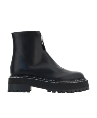 Proenza Schouler Logo Boots In Black