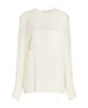 Proenza Schouler 'sheer Pleated Flou' Blous In White