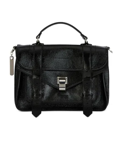 Proenza Schouler Logo Shoulder Bag In Black