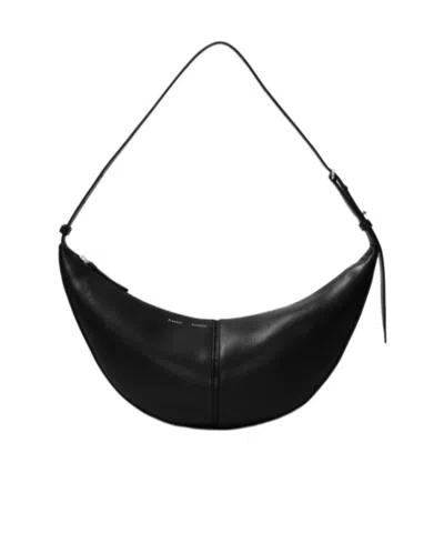 Proenza Schouler Slide Paneled Leather Shoulder Bag In Black