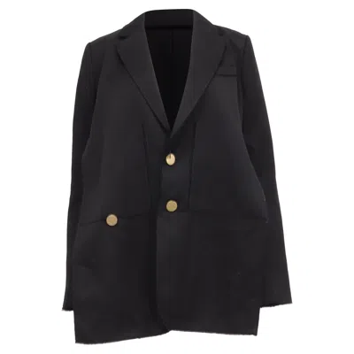 Proenza Schouler Long Single-breasted Blazer In Black Cotton