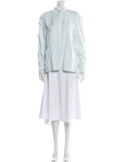 Pre-owned Proenza Schouler Long Sleeve Blouse In Blue