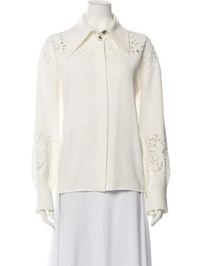 Pre-owned Proenza Schouler Long Sleeve Blouse In Neutrals