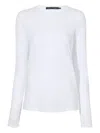 Proenza Schouler Solid Tissue Jersey Tee In White
