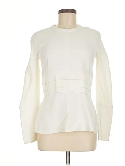 Pre-owned Proenza Schouler Long Sleeve Top Ivory Turtleneck Tops In White