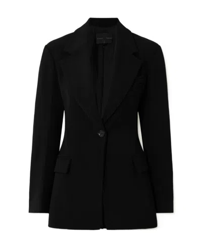 Proenza Schouler Long-sleeved Lapel Blazer In Black