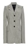 Proenza Schouler Lorenza Cotton-blend Jacket In Gray