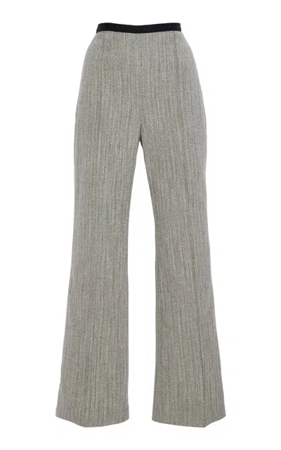 Proenza Schouler Lorenza Cotton-blend Pants In Gray