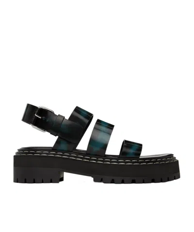 Proenza Schouler Lug Open Toe High Heeled Sandals In Black