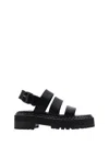 Proenza Schouler Leather Shiny Sandals With Carrion Sole In Black