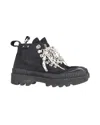 Proenza Schouler Lug Sole Boots In Black Canvas In Black