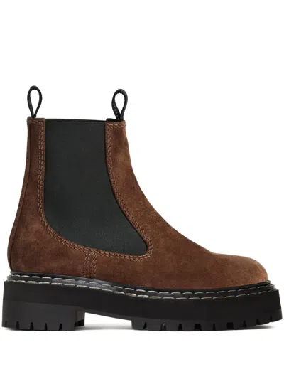 Proenza Schouler Lug Sole Chelsea Boots In Brown