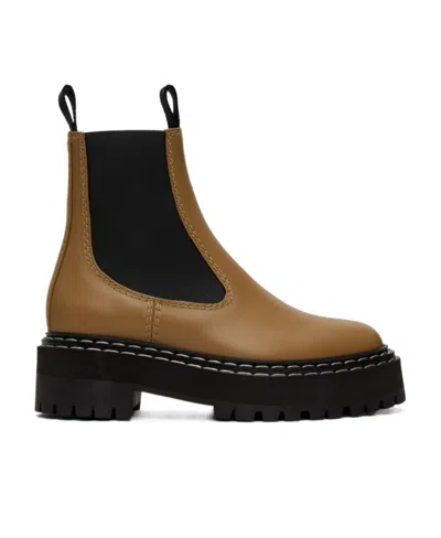 Proenza Schouler Lug Sole Leather Chelsea Boots In Black