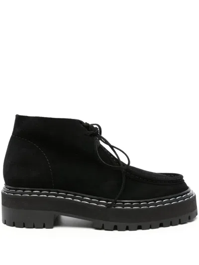 Proenza Schouler Woman Ankle Boots Black Size 7 Leather In Red