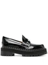 Proenza Schouler Lug Sole Glossed-leather Platform Loafers
