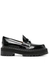Proenza Schouler Lug Sole Glossed-leather Platform Loafers