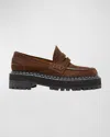 PROENZA SCHOULER LUG SOLE PLATFORM SUEDE LOAFERS