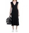 Proenza Schouler White Label Ivy Midi Wrap Dress In Black