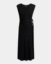 Proenza Schouler Madeline Rib-knit Belted Midi Dress In Black