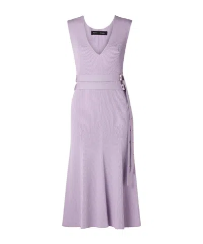 Proenza Schouler Madeline Ribbed Knit Dress In Purple
