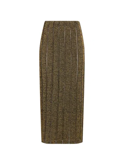 Proenza Schouler Maelle Skirt In Drop Needle Tweed In Green