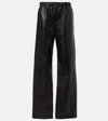 Proenza Schouler Magnus Leather Wide-leg Pants In Black