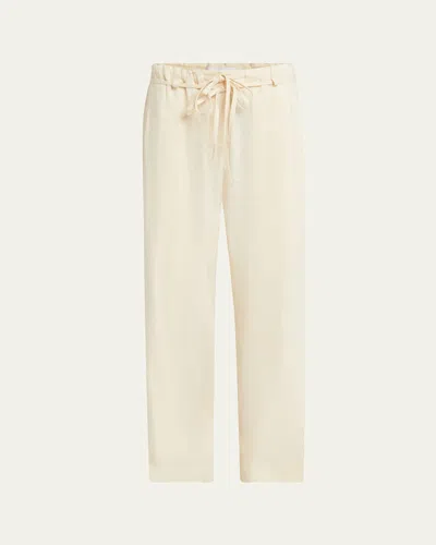 Proenza Schouler Magnus Linen Slub Pants In Light Wheat