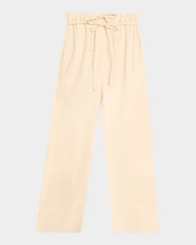Proenza Schouler Magnus Linen Slub Pants In Light Wheat