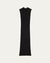 Proenza Schouler Maia Ribbed Turtleneck Dress In Black