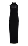 Proenza Schouler Maia Ribbed Turtleneck Dress In Black