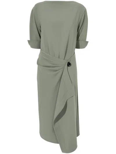 Proenza Schouler Maisie Dress In Matte Double Crepe In Green