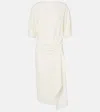 Proenza Schouler Maisie Matte Viscose Crepe Midi Dress In White
