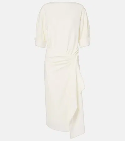 Proenza Schouler Maisie Matte Viscose Crepe Midi Dress In Ivory