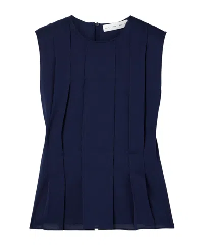 Proenza Schouler Makayla Pleated Vest In Blue