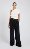 Proenza Schouler Malika Asymmetric Crepe Top In Ivory