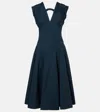 Proenza Schouler Manoela Cotton-blend Midi Dress In Blue
