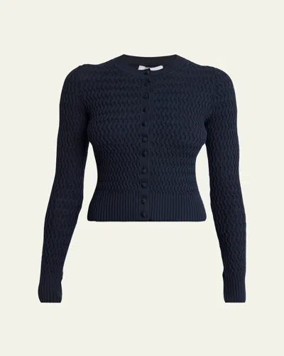 Proenza Schouler Marci Knit Cardigan In Navy