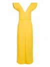 Proenza Schouler Mariam Scuba Midi Dress In Yellow
