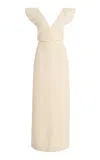Proenza Schouler Mariam Scuba Maxi Dress In Neutral