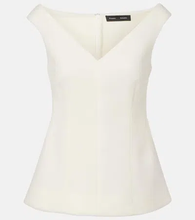 Proenza Schouler Mariam Scuba Top In Neutral