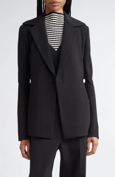 Proenza Schouler Marine Bi-stretch Suit Jacket In Black