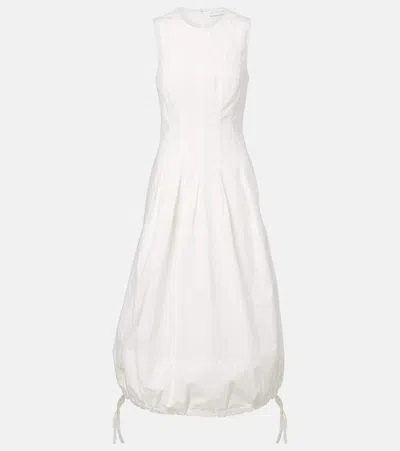Proenza Schouler Marley Cotton Poplin Midi Dress In White